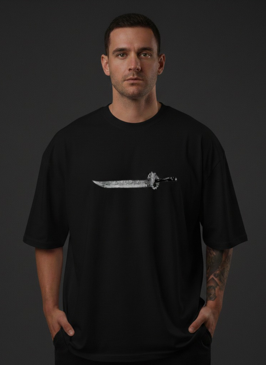 “BEHIND” Anime Art Oversized T-Shirt