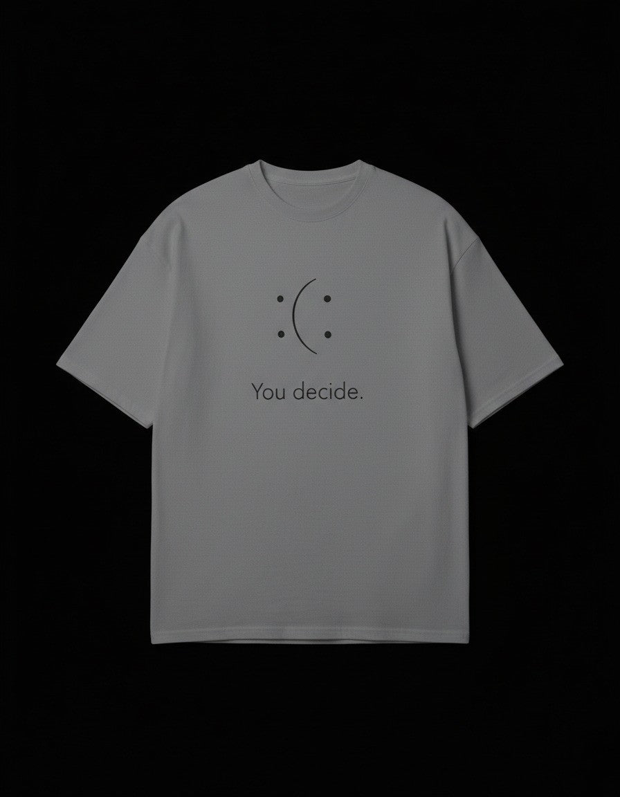 Drop Shoulder “Think Outside The Box” Printed T-Shirt