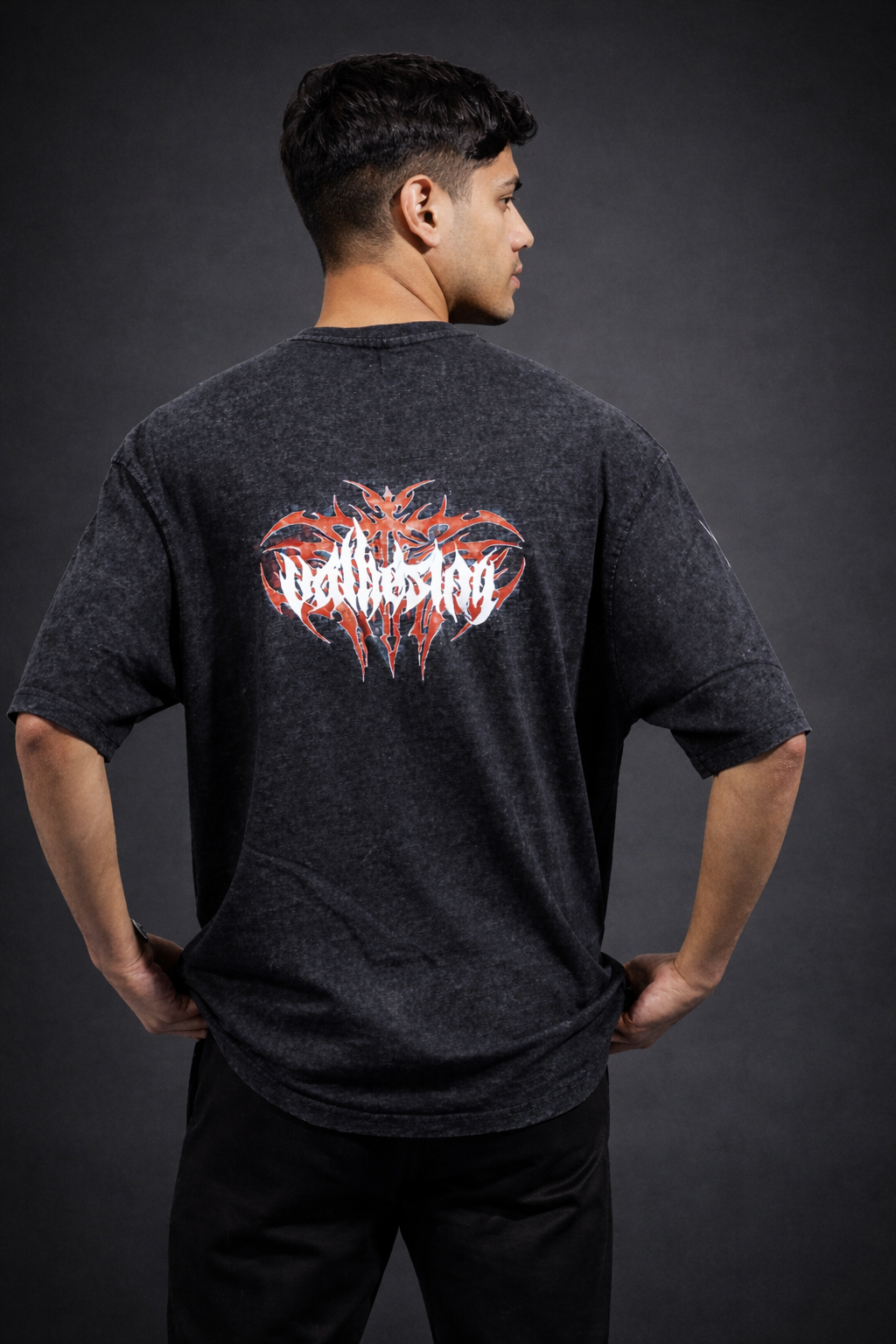 Minimal Gothic Logo Oversized T-Shirt