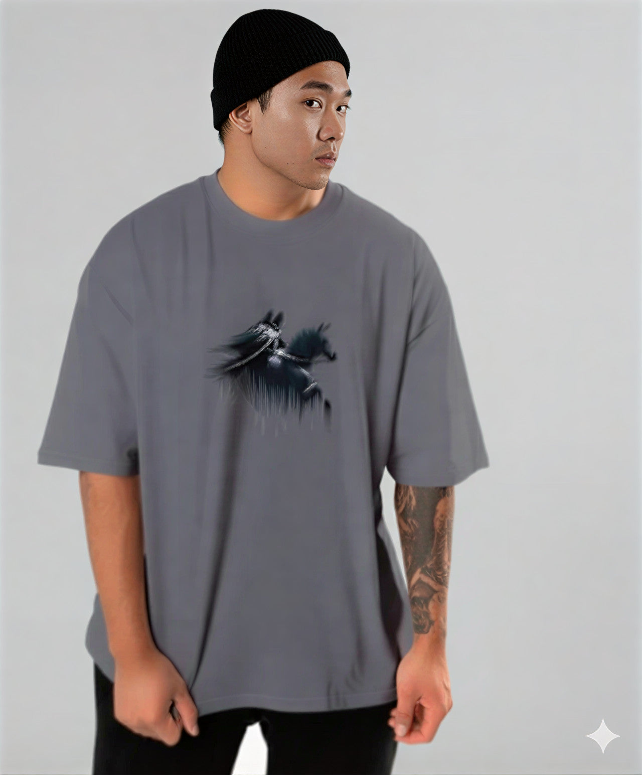 EARTHWEAR “Samurai Red Sun” Oversized Graphic T-Shirt