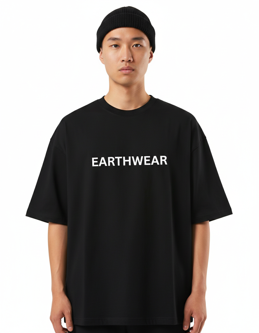 EARTHWEAR “Dimension Red Mystic Pattern” Oversized T-Shirt