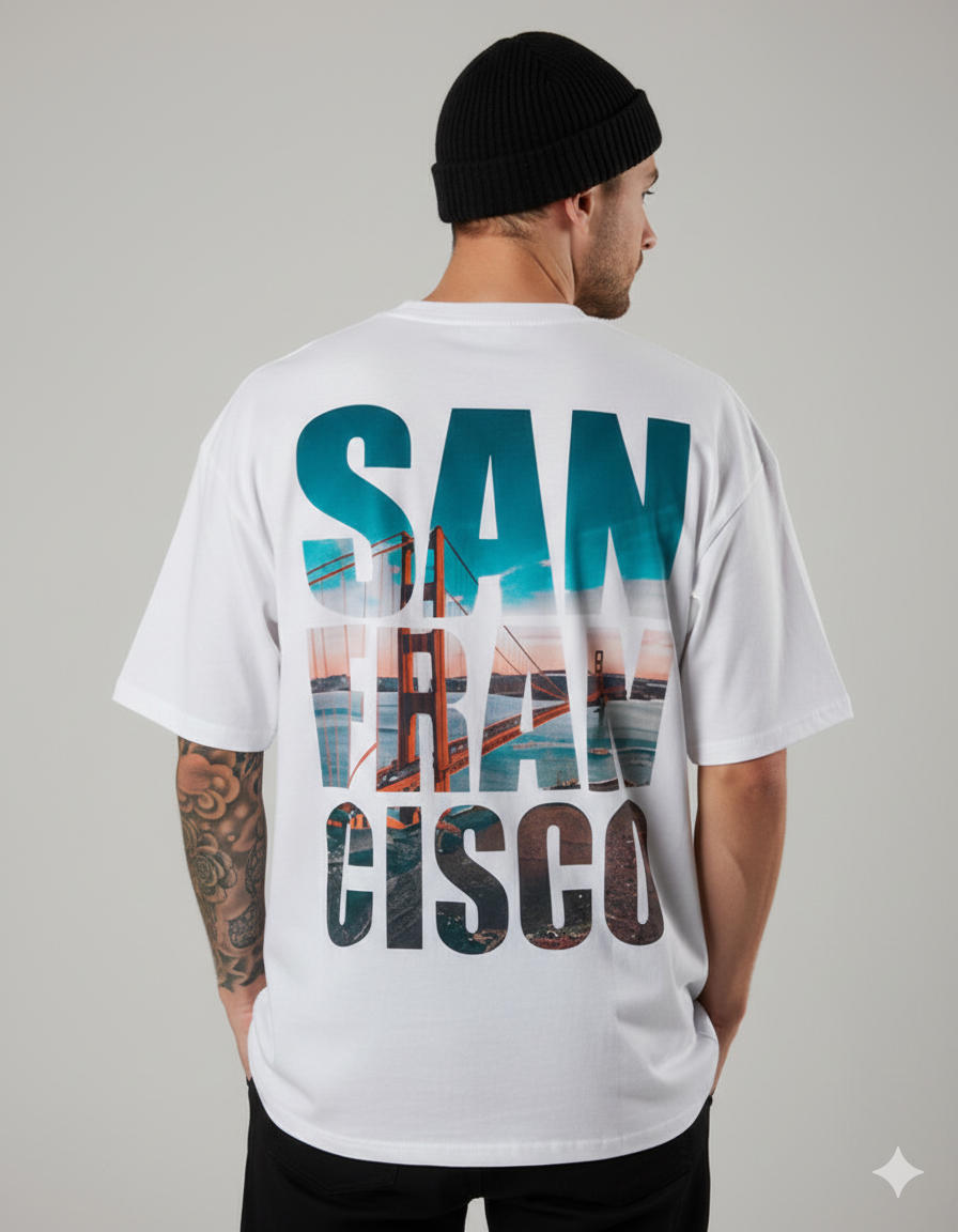 EARTHWEAR “San Francisco Skyline” Oversized T-Shirt