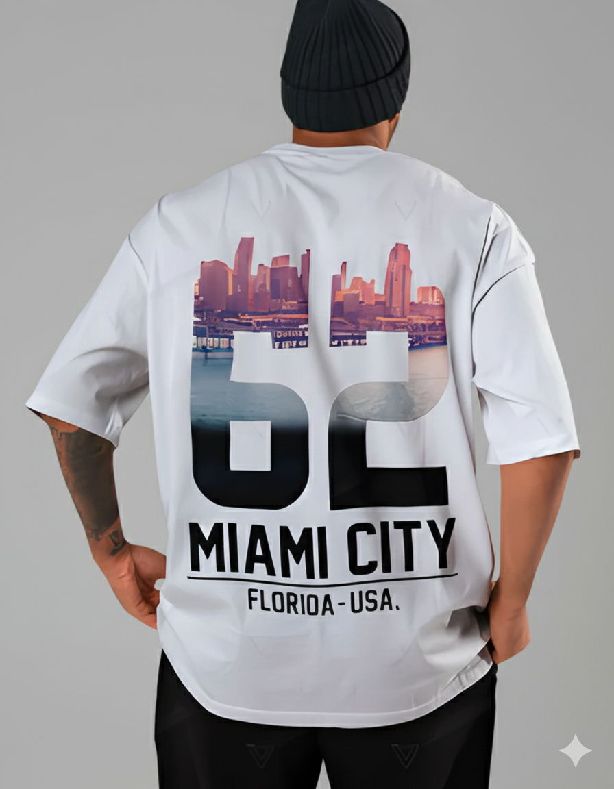 EARTHWEAR “Miami City 62” Oversized Graphic T-Shirt