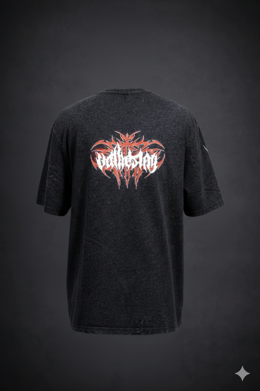 Minimal Gothic Logo Oversized T-Shirt