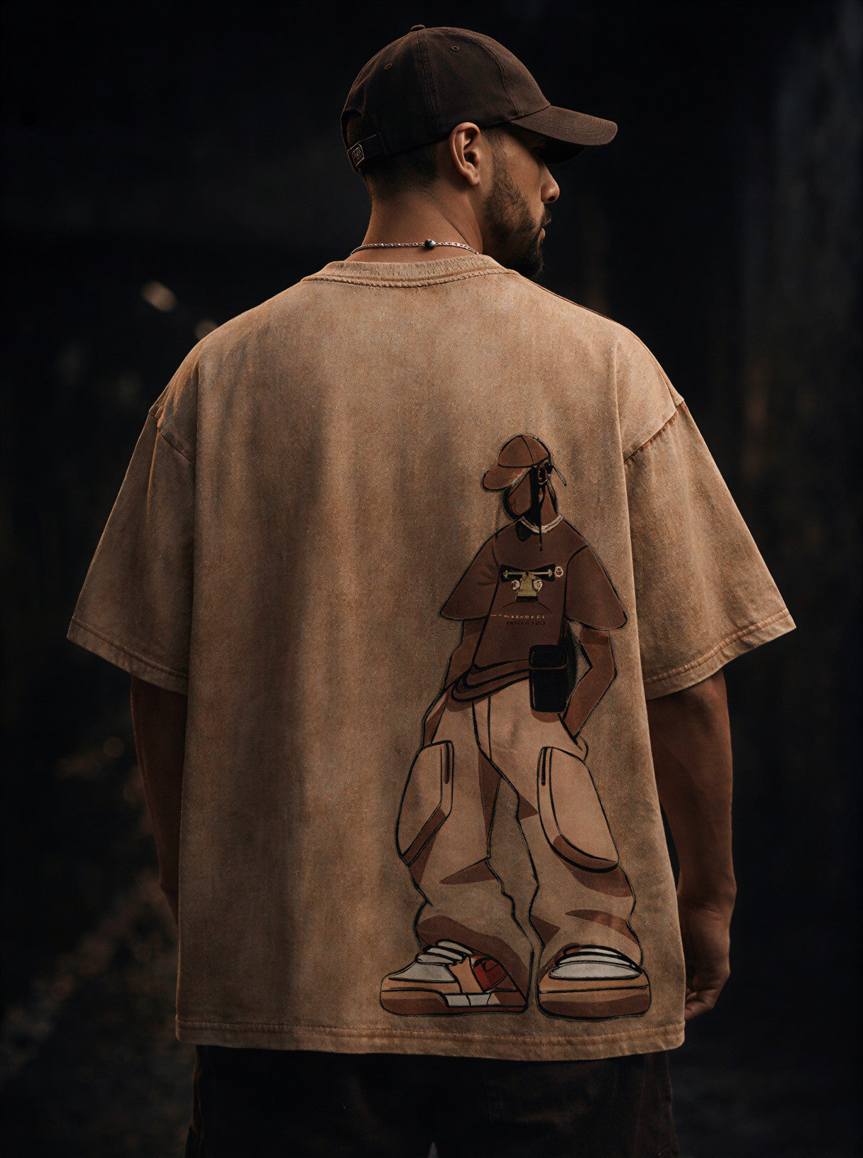 Earthwear Urban Cartoon Character Oversized T-Shirt