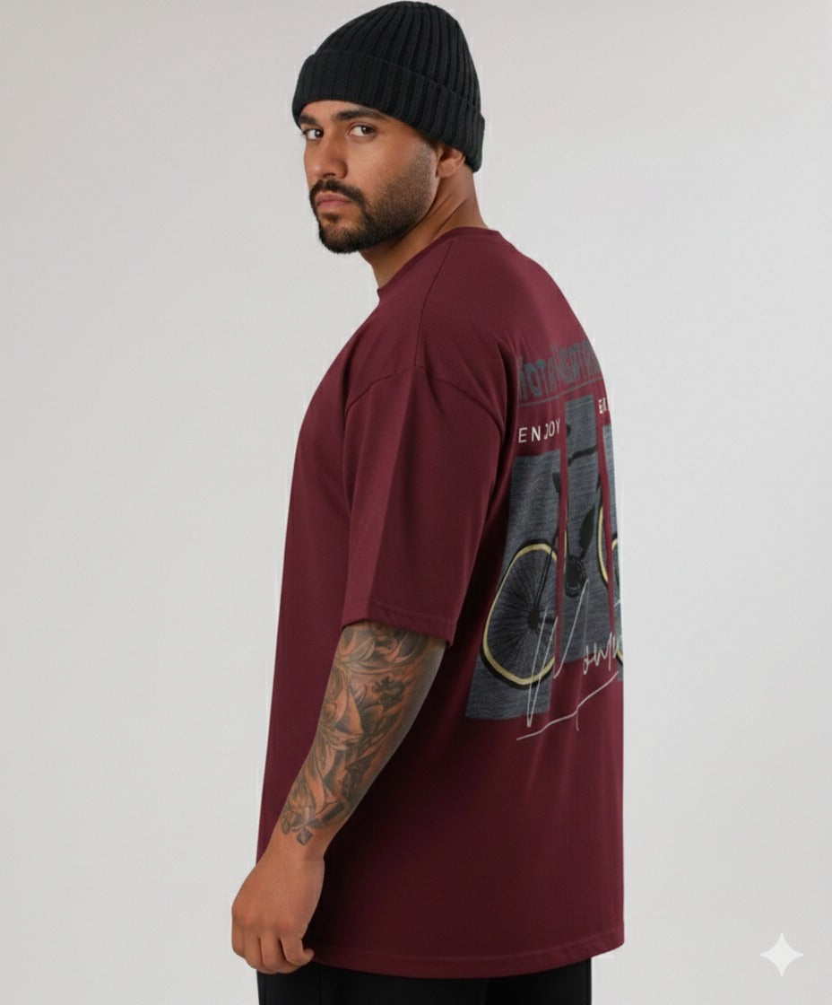 Men’s Oversized Bicycle Graphic T-Shirt