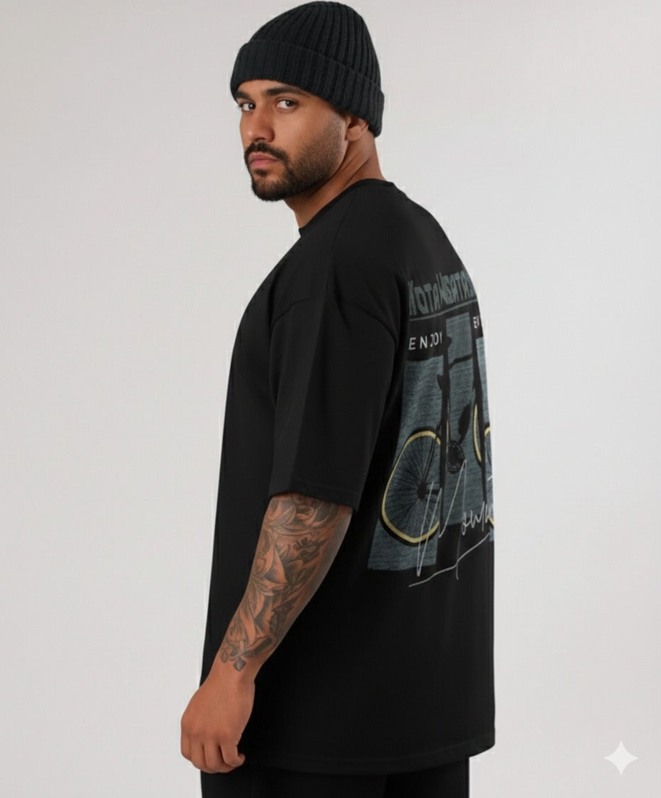 Men’s Oversized Bicycle Graphic T-Shirt