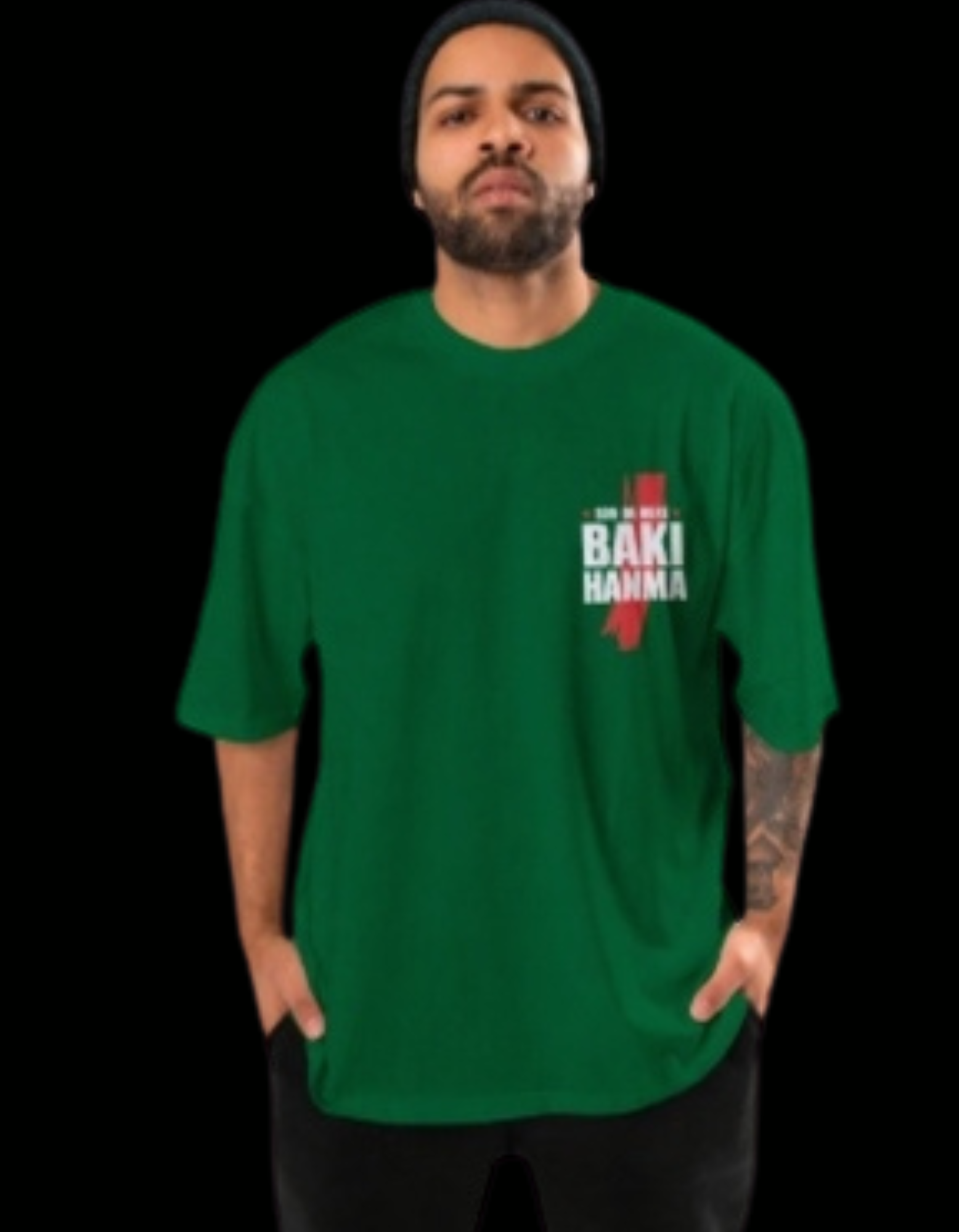 Drop Shoulder Baki Hanma Anime Printed T-Shirt