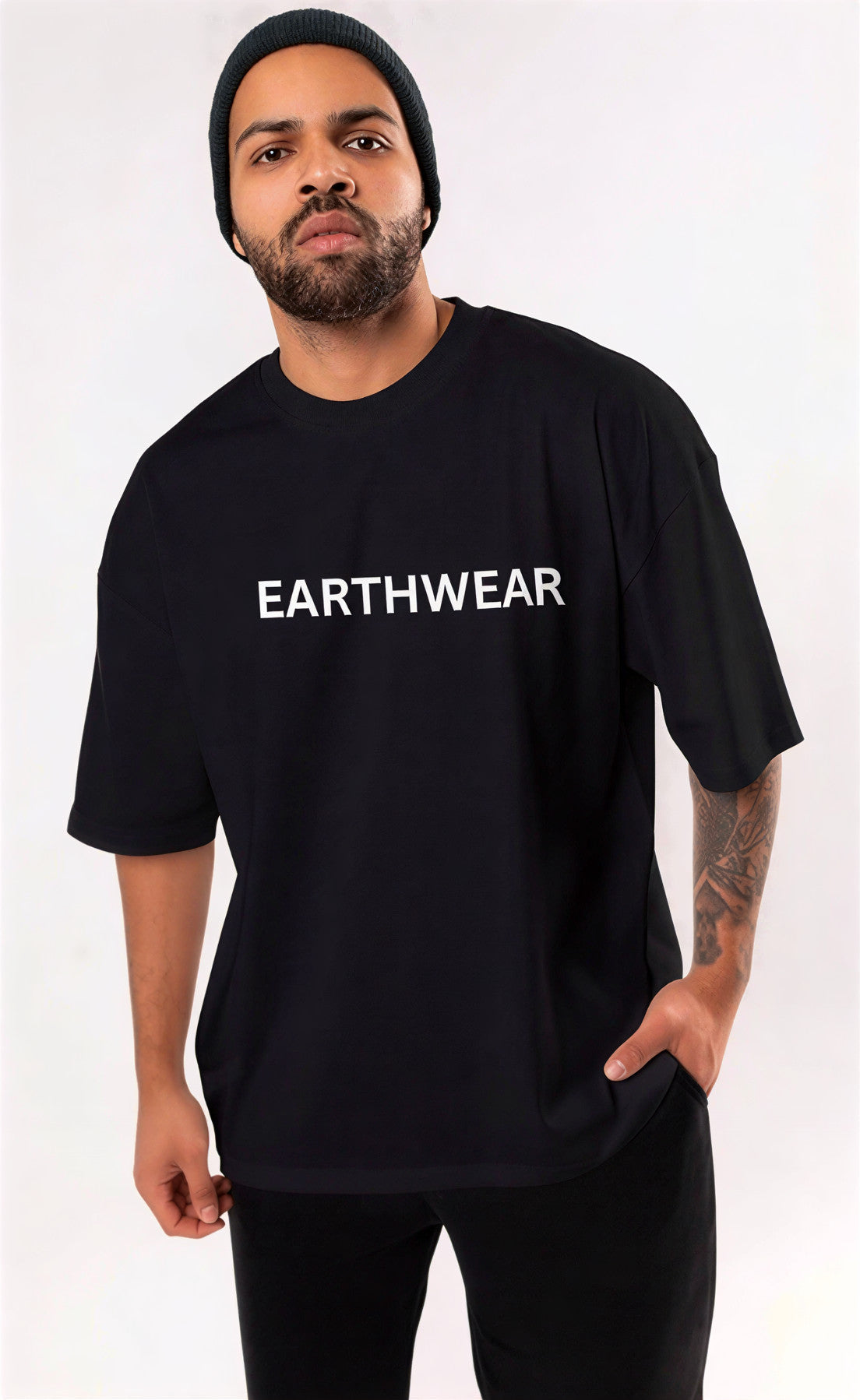 Drop Shoulder Skull Graphic Printed T-Shirt